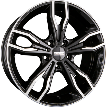 Fondmetal Alke Glossy Black Machined Alufelge 8.5x20 Zoll ET33 LK 5x120 ML72.6 – Bild 2