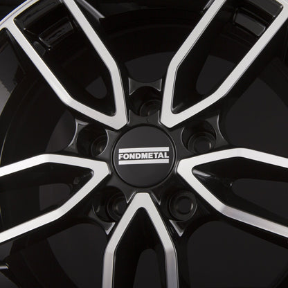 Fondmetal Koros Glossy Black Machined - Diamond Black Alufelge 7x17 Zoll ET40 LK 5x114.3 ML66.1 – Bild 5