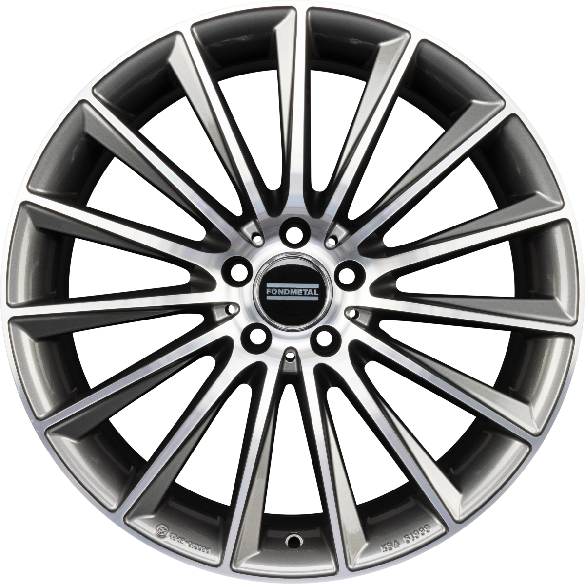 Fondmetal Aidon Glossy Titanium Machined Alufelge 8.5x20 Zoll ET40 LK 5x112 ML66.6