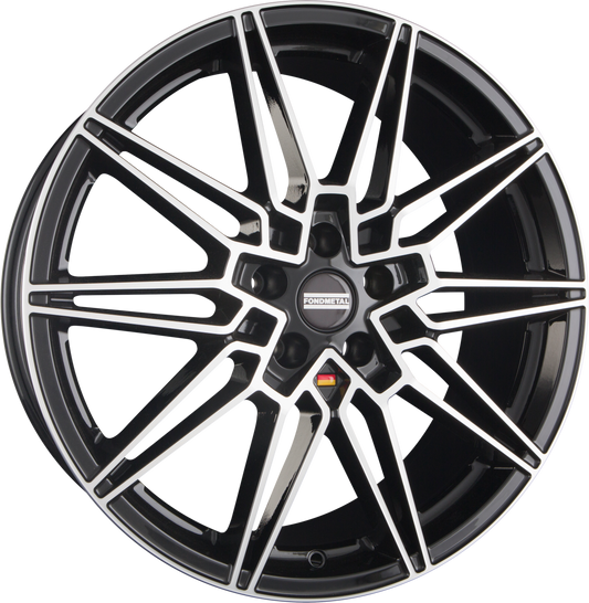 Fondmetal Thoe Glossy Black Machined Alufelge 9x19 Zoll ET27 LK 5x120 ML72.6 – Bild 2