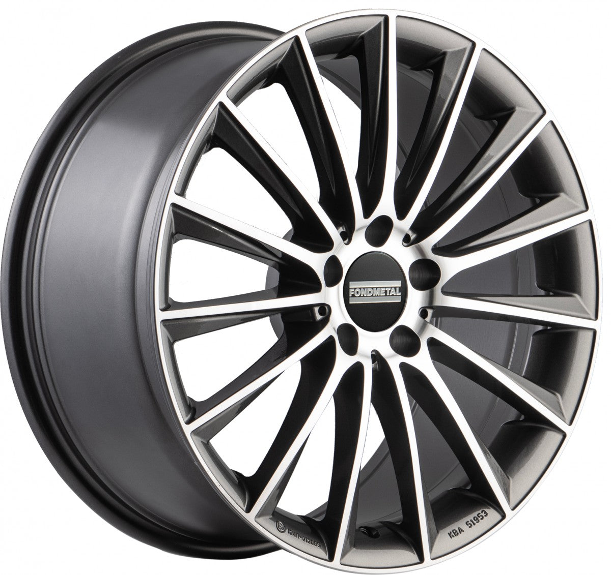 Fondmetal Aidon glossy titanium machined Alufelge 8.5x20 Zoll ET50 LK 5x112 ML66.5