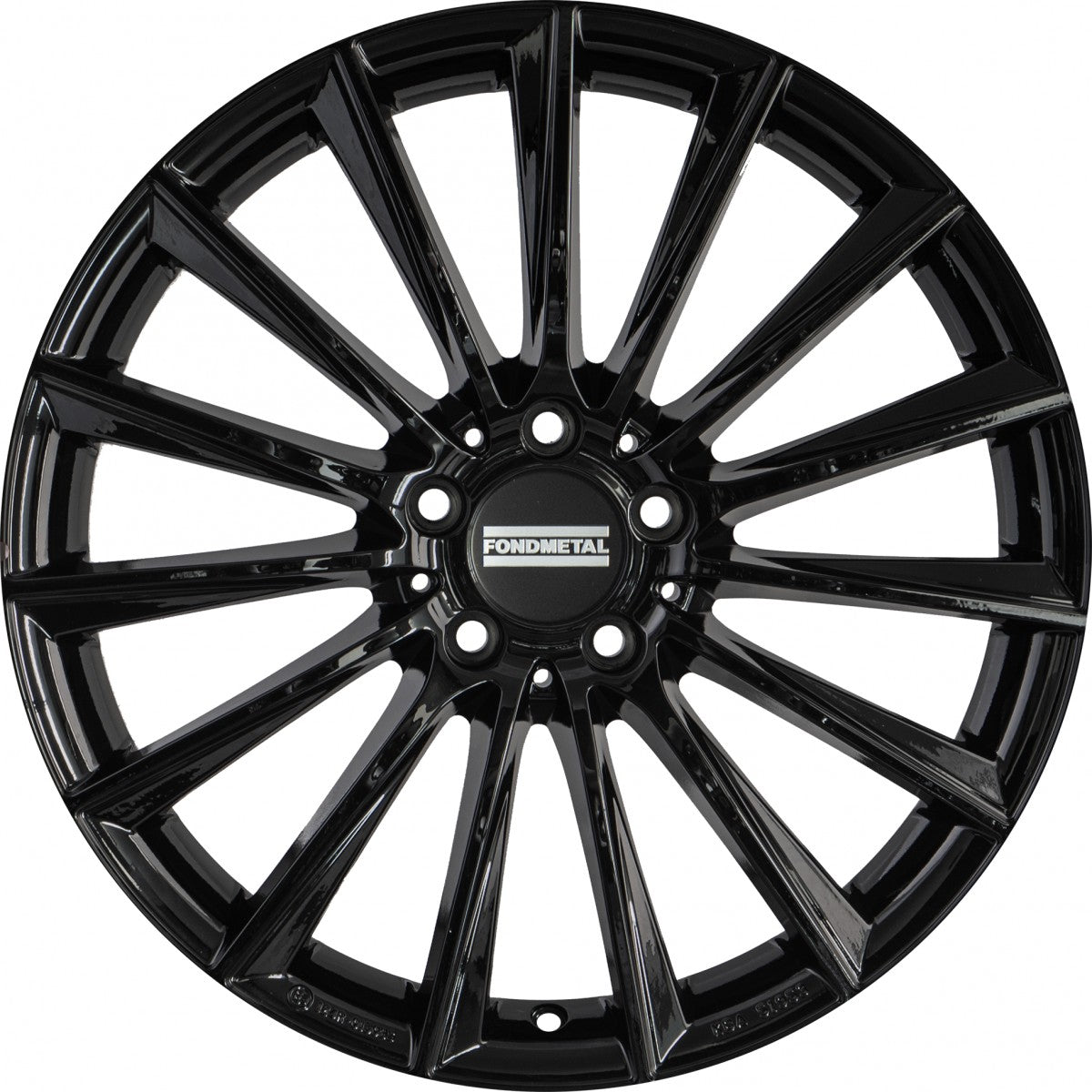 Fondmetal Aidon glossy black Alufelge 8.5x20 Zoll ET50 LK 5x112 ML66.5 – Bild 2