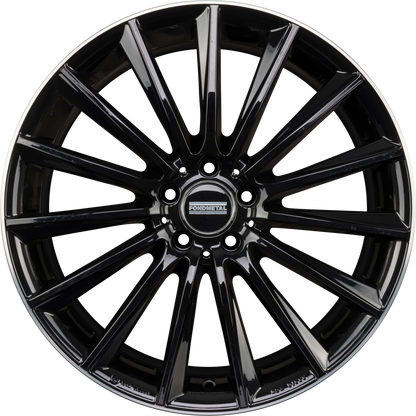 Fondmetal Aidon Glossy Black Machined Lip Alufelge 9.5x20 Zoll ET22 LK 5x112 ML66.6