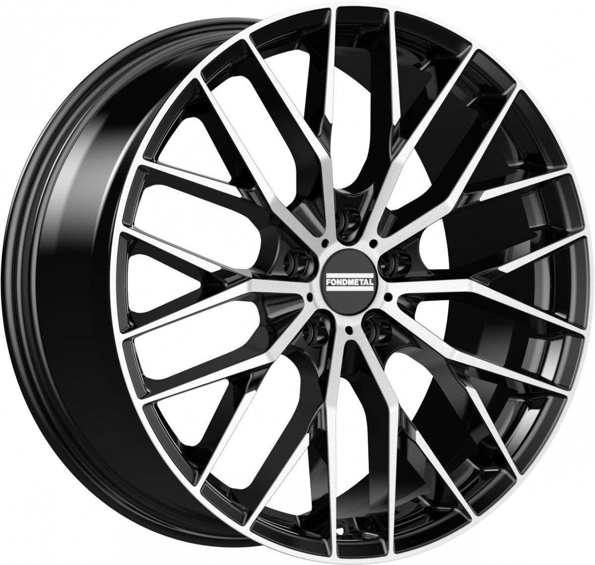 Fondmetal Makhai glossy black machined Alufelge 9x21 Zoll ET29 LK 5x110 ML65.1