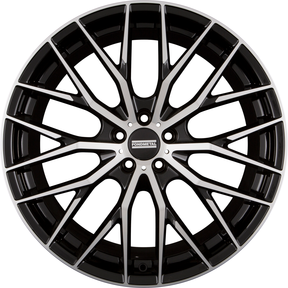 Fondmetal Makhai Glossy Black Machined Alufelge 9x21 Zoll ET44 LK 5x108 ML63.4