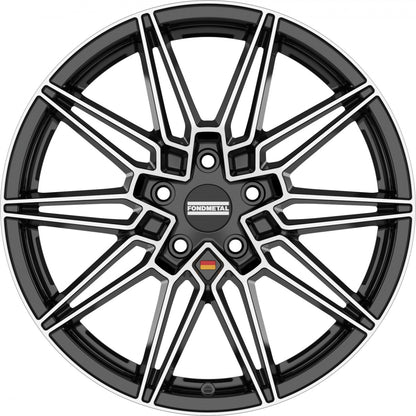 Fondmetal Thoe glossy black machined Alufelge 8x18 Zoll ET26 LK 5x120 ML72.5 – Bild 2