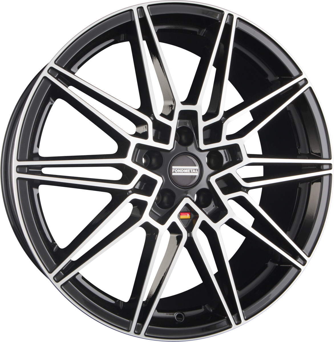 Fondmetal Thoe Glossy Black Machined Alufelge 8x18 Zoll ET34 LK 5x120 ML72.6 – Bild 2