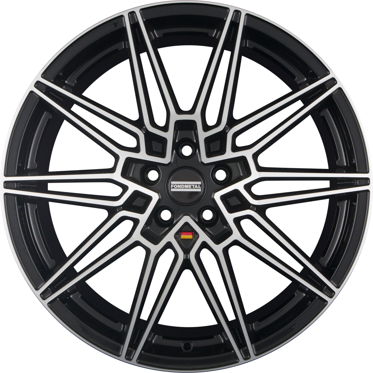 Fondmetal Thoe Glossy Black Machined Alufelge 8x18 Zoll ET45 LK 5x120 ML72.6
