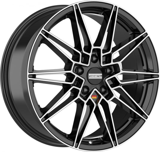 Fondmetal Thoe glossy black machined 8x18 ET49 - LK5/112 ML66.5
