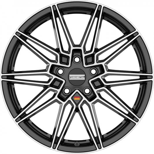 Fondmetal Thoe glossy black machined 8x18 ET49 - LK5/112 ML66.5 – Bild 2