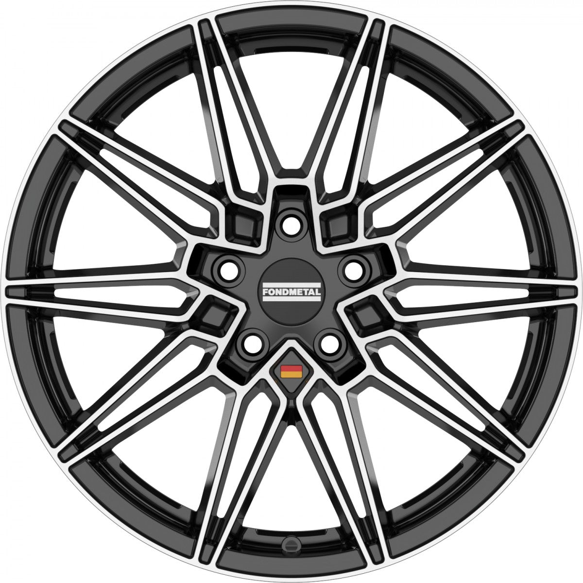 Fondmetal Thoe glossy black machined 8x18 ET49 - LK5/112 ML66.5 – Bild 2