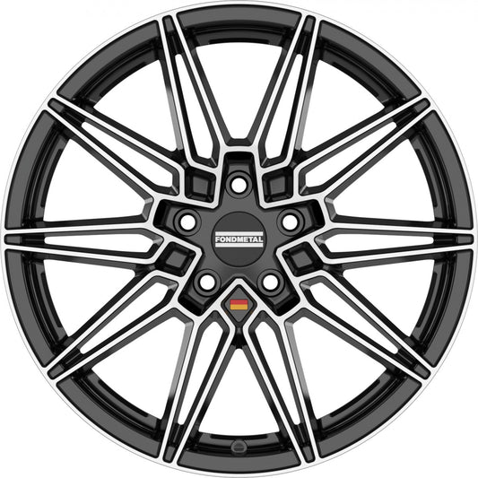 Fondmetal Thoe glossy black machined 8x18 ET49 - LK5/112 ML66.5 – Bild 2