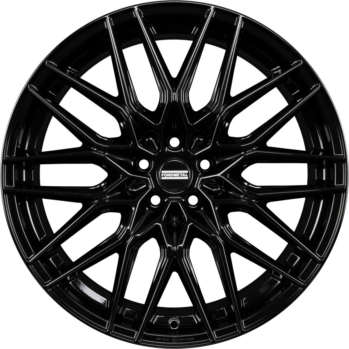 Fondmetal Cratos Glossy Black Alufelge 10x22 Zoll ET31 LK 5x112 ML66.6