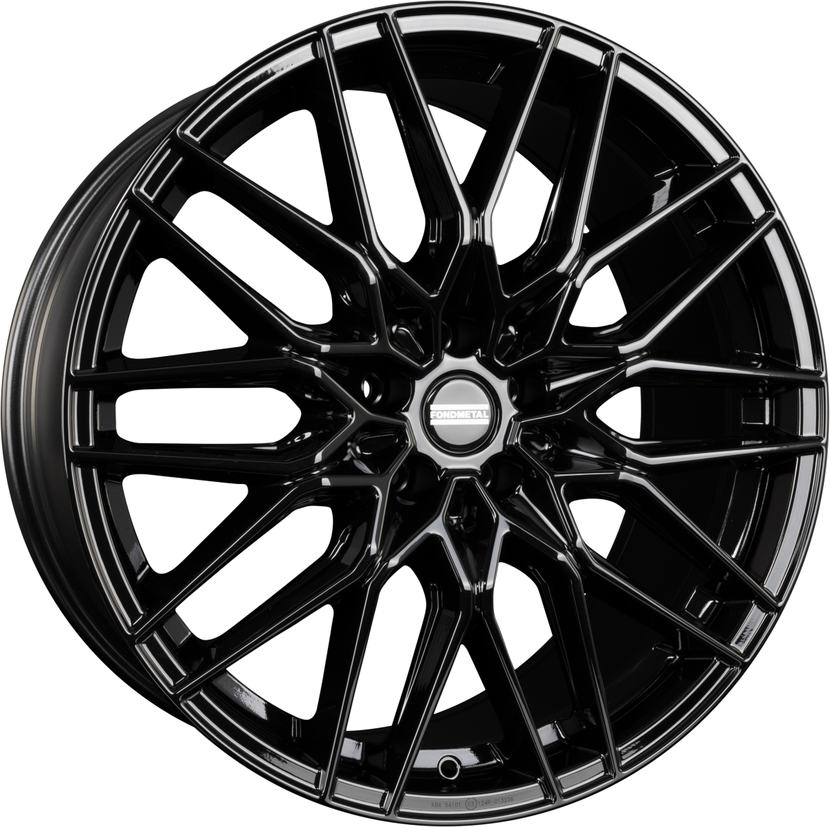 Fondmetal Cratos Glossy Black Alufelge 10x22 Zoll ET31 LK 5x112 ML66.6 – Bild 2