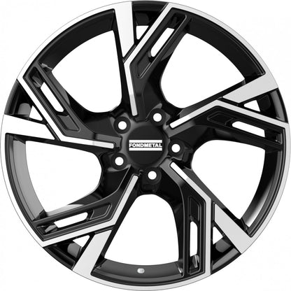 Fondmetal Atena glossy black machined Alufelge 8x18 Zoll ET40 LK 5x112 ML57.1 – Bild 2