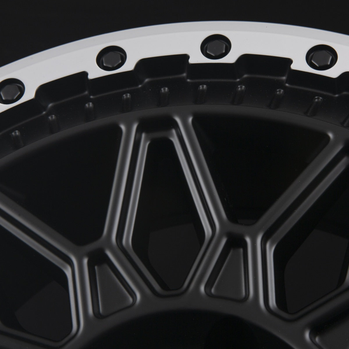 Fondmetal Bluster Matt Black Machined Lip Alufelge 8.5x17 Zoll ET37 LK 5x127 ML71.6 – Bild 4