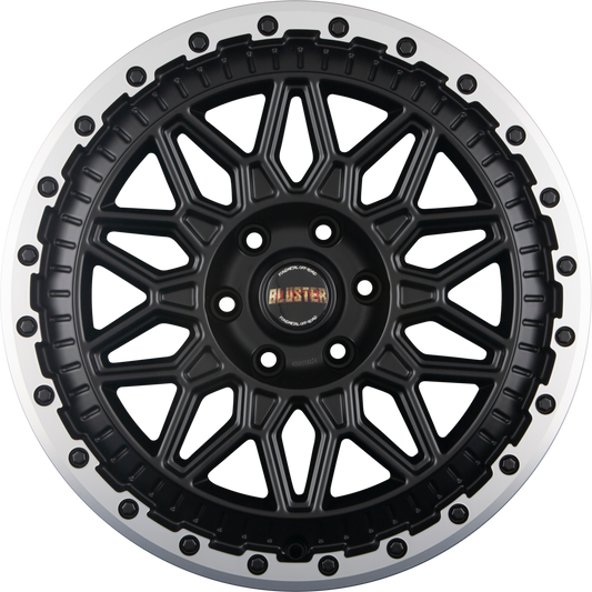 Fondmetal Bluster Matt Black Machined Lip Alufelge 8.5x17 Zoll ET50 LK 6x139.7 ML93.1