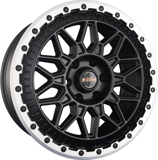 Fondmetal Bluster Matt Black Machined Lip Alufelge 8.5x17 Zoll ET50 LK 6x139.7 ML93.1 – Bild 2