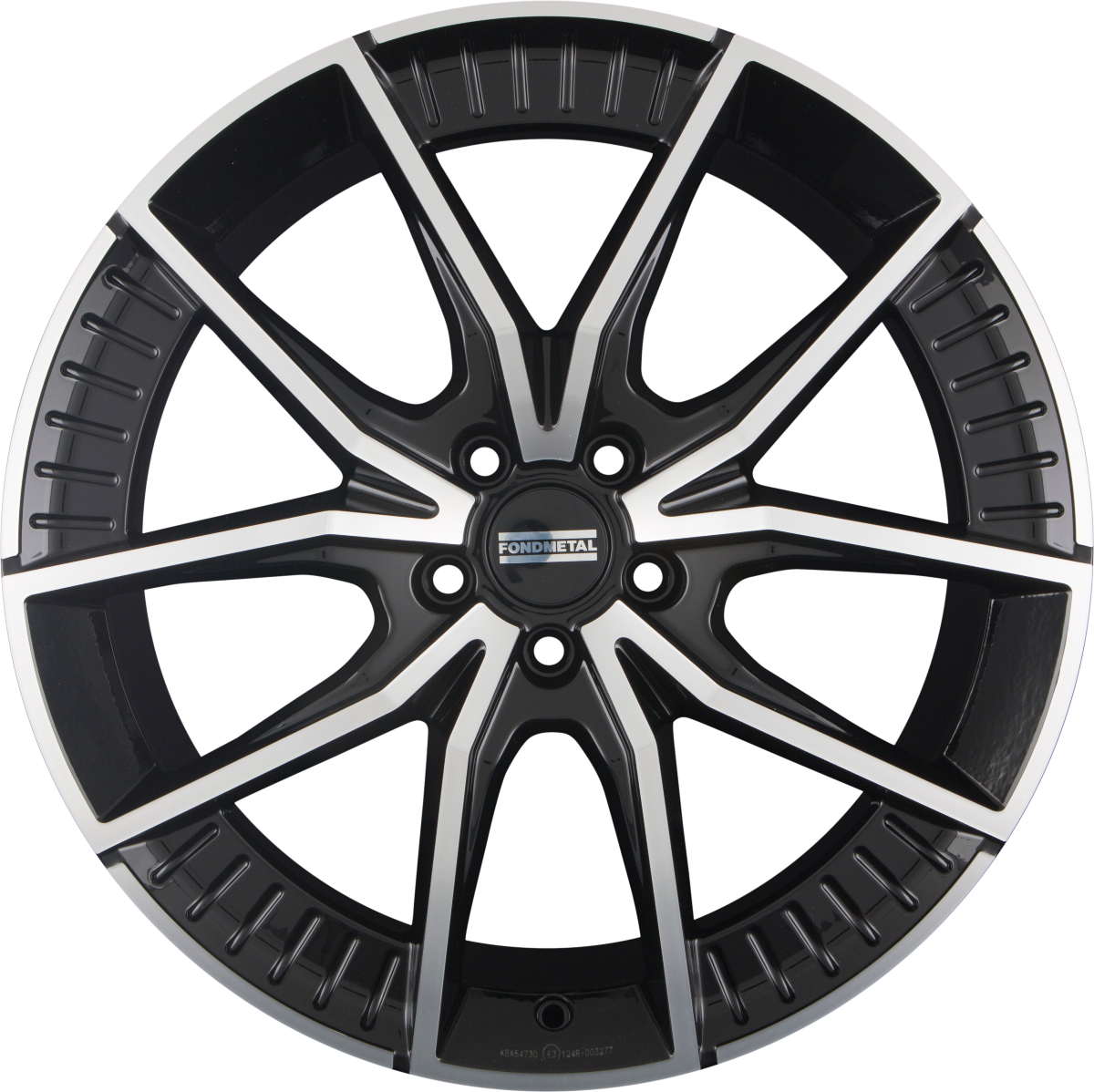 Fondmetal Elatha Glossy Black Machined Alufelge 9x20 Zoll ET20 LK 5x112 ML66.6