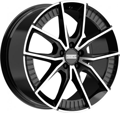 Fondmetal Elatha glossy black machined Alufelge 9x20 Zoll ET46 LK 5x112 ML66.5