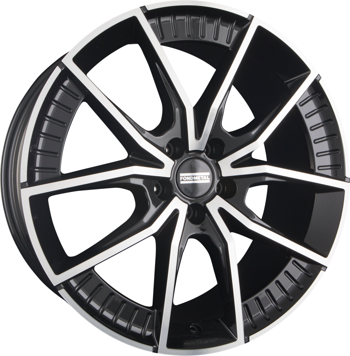 Fondmetal Elatha Glossy Black Machined Alufelge 8.5x21 Zoll ET19 LK 5x112 ML66.6 – Bild 2