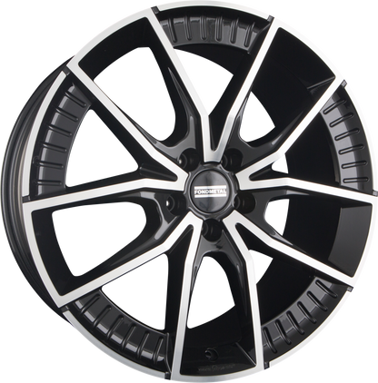 Fondmetal Elatha Glossy Black Machined Alufelge 8.5x21 Zoll ET19 LK 5x112 ML66.6 – Bild 2