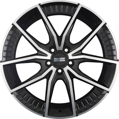 Fondmetal Elatha Glossy Black Machined Alufelge 9.5x21 Zoll ET31 LK 5x112 ML66.6