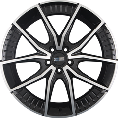 Fondmetal Elatha Glossy Black Machined Alufelge 9.5x21 Zoll ET52 LK 5x112 ML66.6