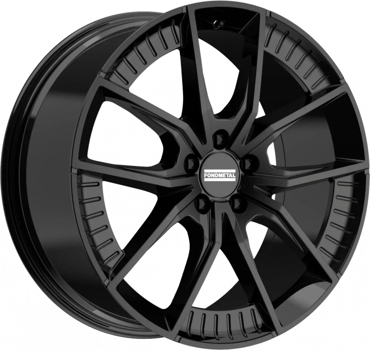 Fondmetal Elatha glossy black Alufelge 8x18 Zoll ET39 LK 5x112 ML66.5