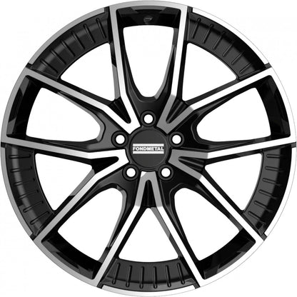 Fondmetal Elatha glossy black machined Alufelge 8x18 Zoll ET45 LK 5x112 ML66.5 – Bild 2