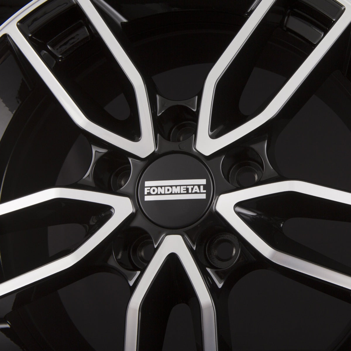 Fondmetal Koros Glossy Black Machined - Diamond Black Alufelge 6.5x16 Zoll ET39 LK 5x100 ML57.1 – Bild 5