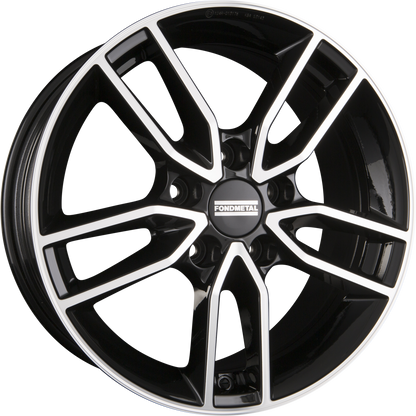 Fondmetal Koros Glossy Black Machined - Diamond Black Alufelge 7.5x18 Zoll ET40 LK 5x100 ML57.1 – Bild 2