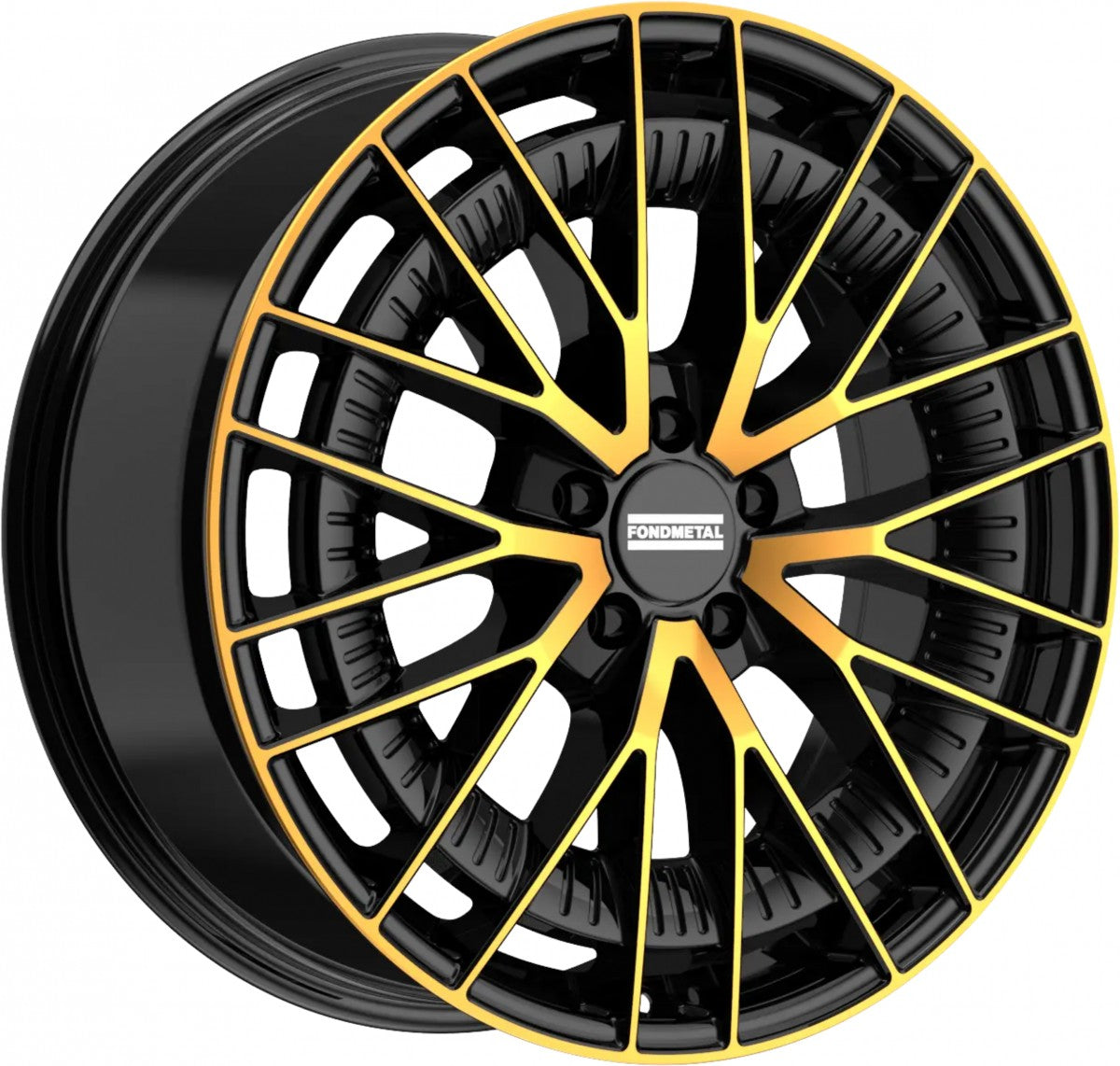 Fondmetal Kari glossy black bronze machined Alufelge 9.5x20 Zoll ET43 LK 5x112 ML66.5