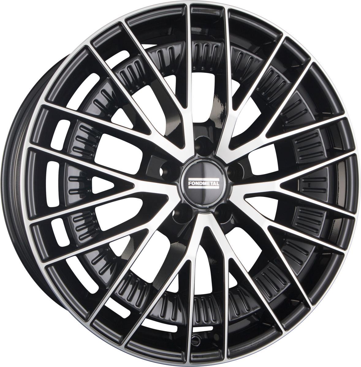 Fondmetal Kari Glossy Black Machined Alufelge 9x21 Zoll ET20 LK 5x112 ML66.6 – Bild 2