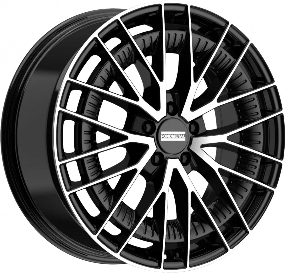 Fondmetal Kari glossy black machined Alufelge 9x21 Zoll ET30 LK 5x112 ML66.5