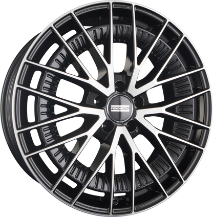 Fondmetal Kari Glossy Black Machined Alufelge 9x21 Zoll ET48 LK 5x112 ML66.6 – Bild 2