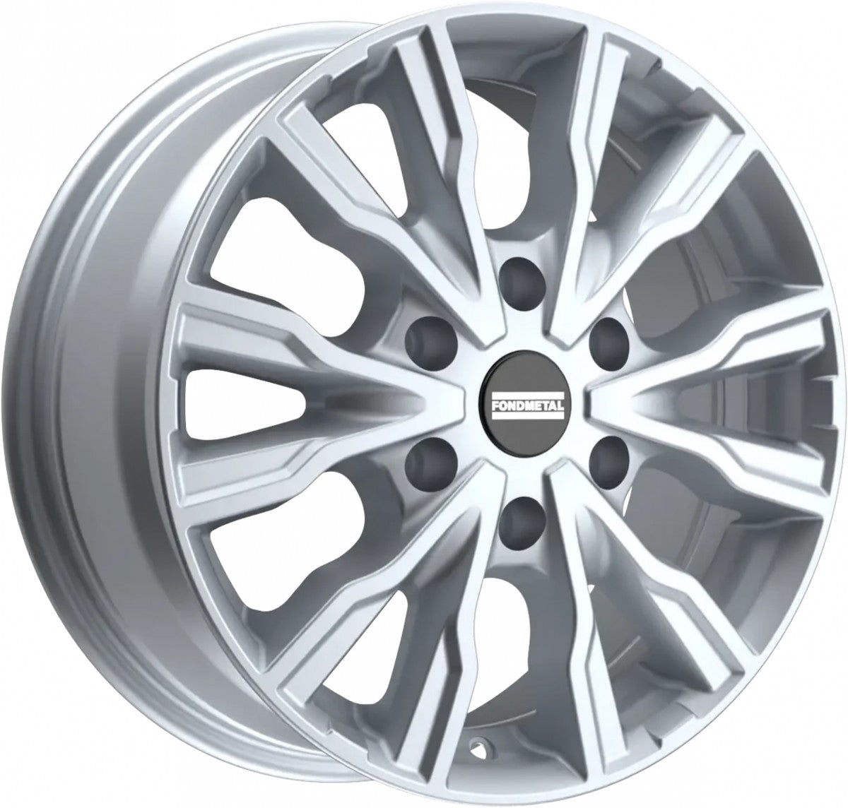 Fondmetal PRO2 glossy silver Alufelge 7x17 Zoll ET48 LK 6x120 ML74.5