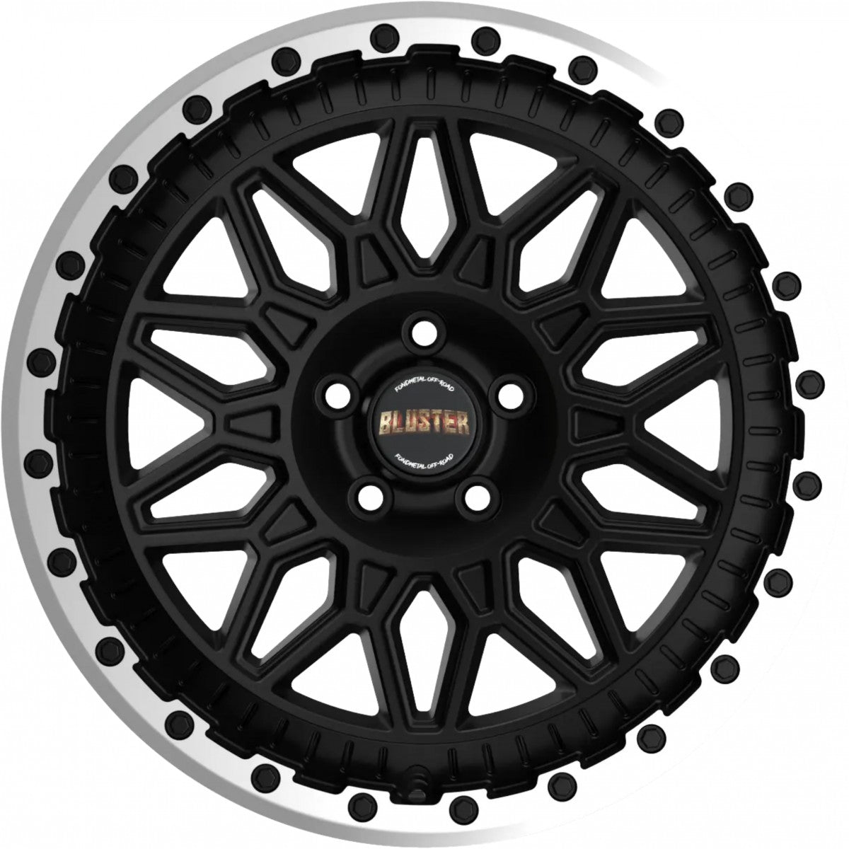 Fondmetal Bluster matt black machined lip Alufelge 8.5x17 Zoll ET45 LK 5x120 ML65.1 – Bild 2