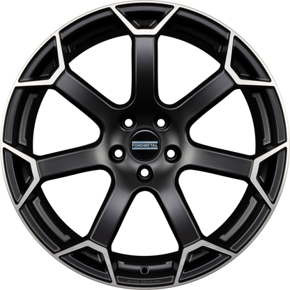 Fondmetal Zephyrus Matt Black Machined Alufelge 9x20 Zoll ET20 LK 5x112 ML66.6