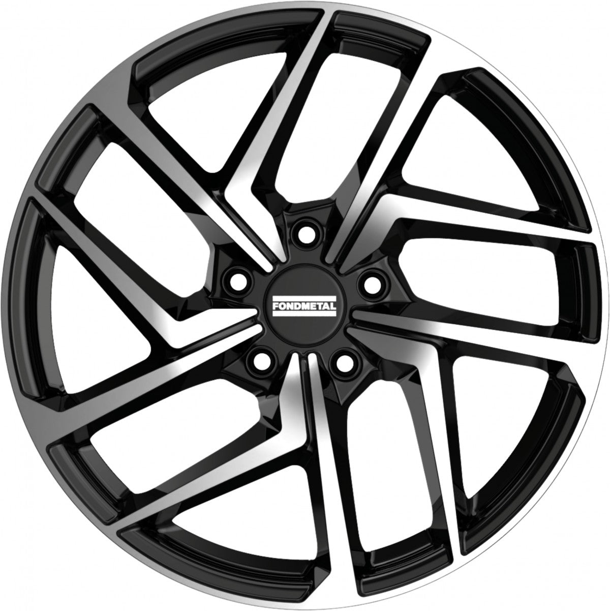 Fondmetal Taara glossy black machined Alufelge 9.5x21 Zoll ET31 LK 5x112 ML66.5 – Bild 2