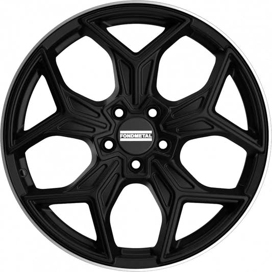 Fondmetal Taranis matt black machined lip Alufelge 8x18 Zoll ET45 LK 5x112 ML66.5 – Bild 2