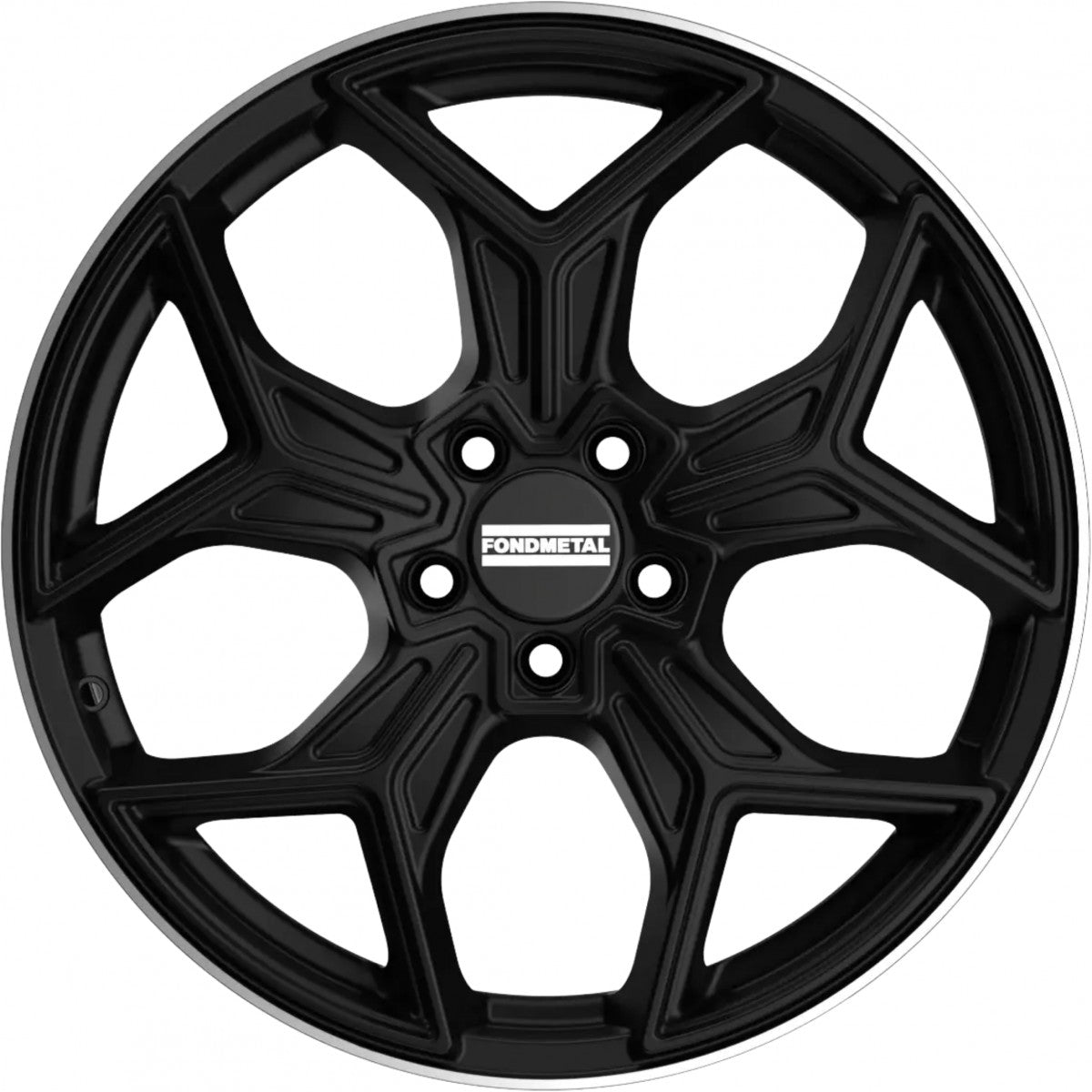 Fondmetal Taranis matt black machined lip Alufelge 9.5x20 Zoll ET22 LK 5x112 ML66.5 – Bild 2