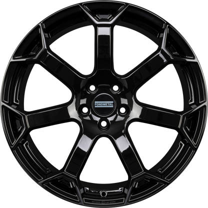 Fondmetal Zephyrus Glossy Black Alufelge 8.5x19 Zoll ET40 LK 5x130 ML66.6