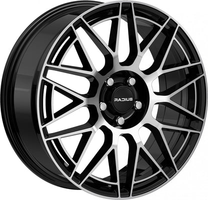 Radius WI42 glossy black machined Alufelge 7x17 Zoll ET38 LK 5x112 ML57.1 – Bild 3