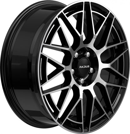 Radius WI42 glossy black machined Alufelge 7x17 Zoll ET38 LK 5x112 ML57.1 – Bild 4