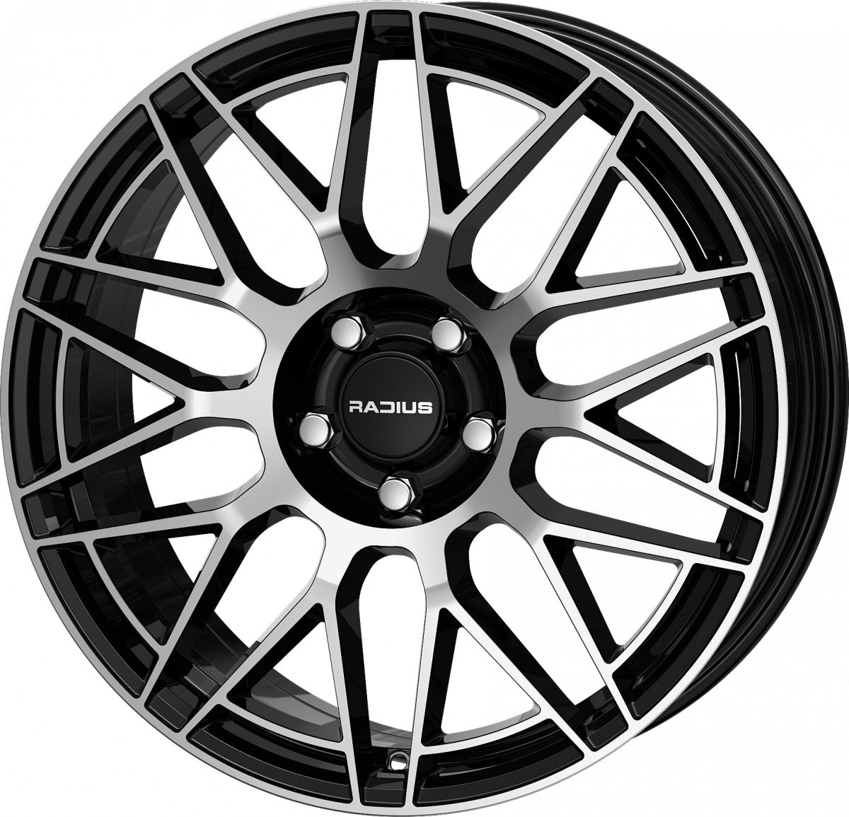 Radius WI42 glossy black machined Alufelge 7x17 Zoll ET38 LK 5x112 ML57.1 – Bild 7