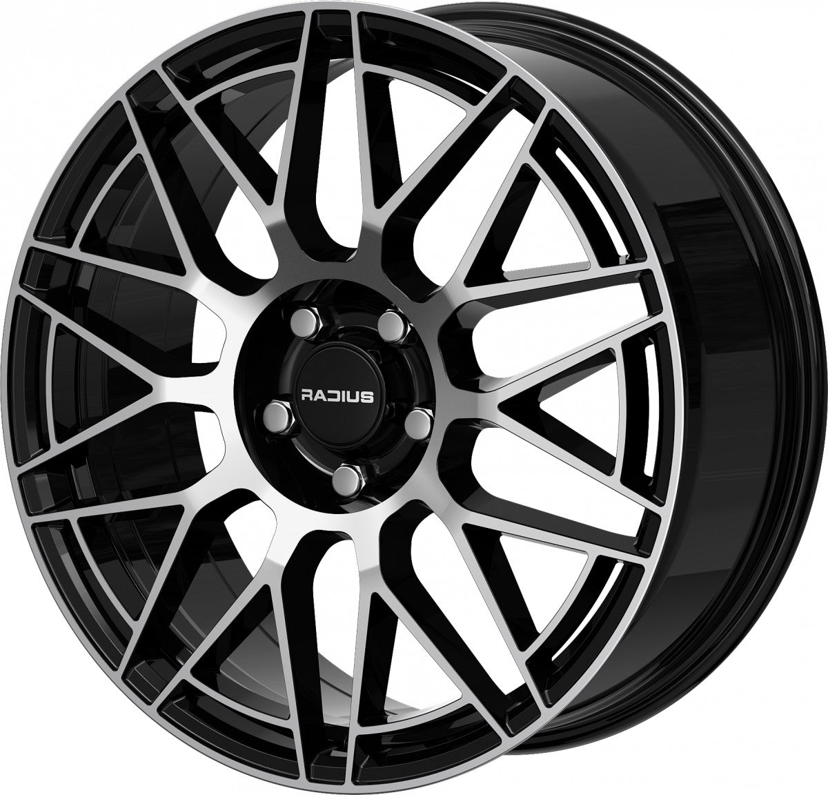 Radius WI42 glossy black machined Alufelge 7x17 Zoll ET38 LK 5x112 ML57.1 – Bild 8