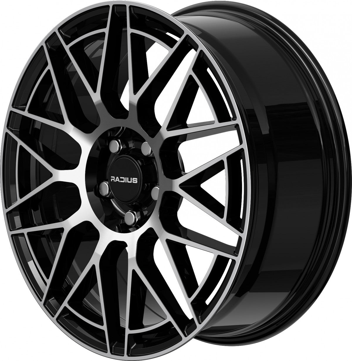 Radius WI42 glossy black machined Alufelge 7x17 Zoll ET38 LK 5x112 ML57.1 – Bild 9