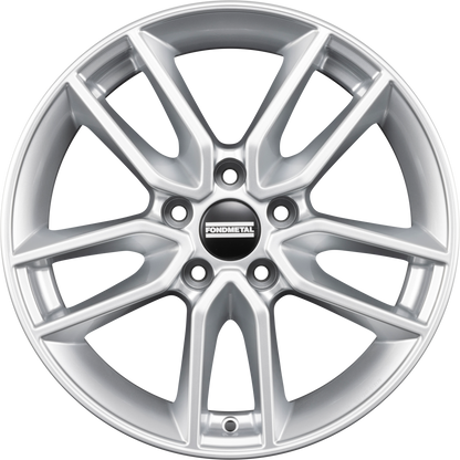 Fondmetal Koros Glossy Silver Alufelge 7x17 Zoll ET38 LK 5x112 ML57.1