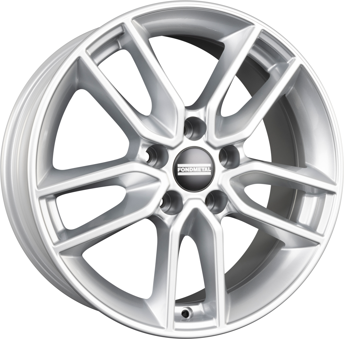 Fondmetal Koros Glossy Silver Alufelge 7x17 Zoll ET38 LK 5x112 ML57.1 – Bild 2